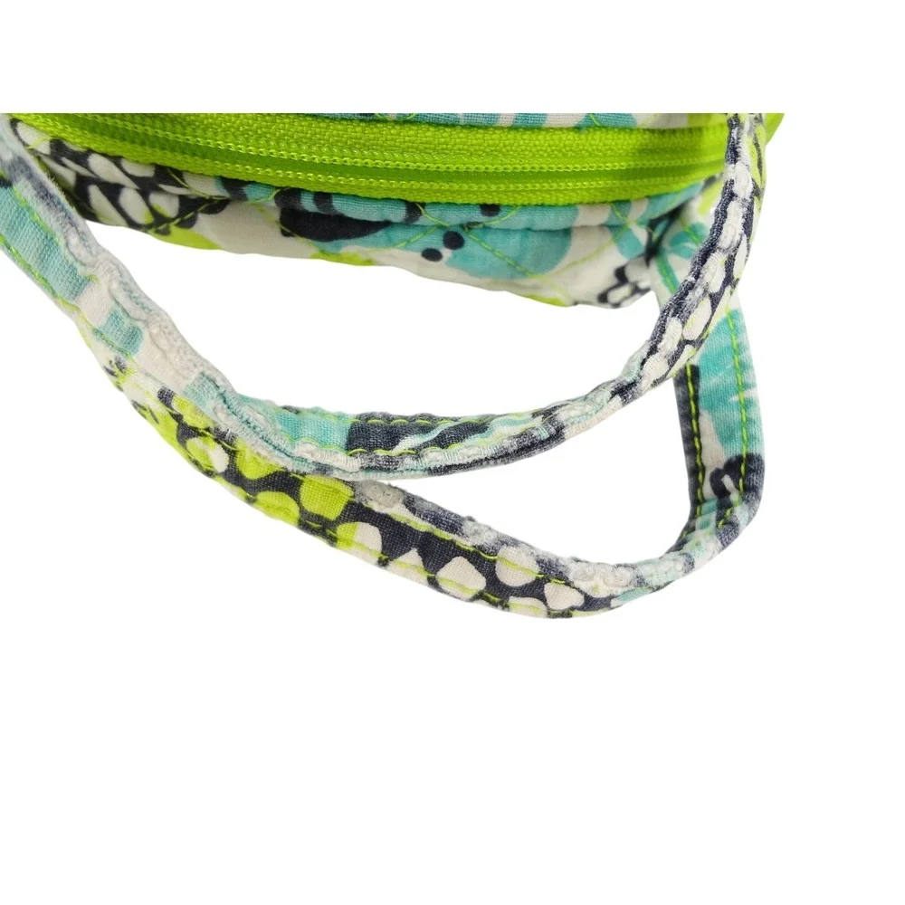 Vera Bradley Limes Up Floral Quilted Cotton Lunch Tote Green Yellow Blue Black